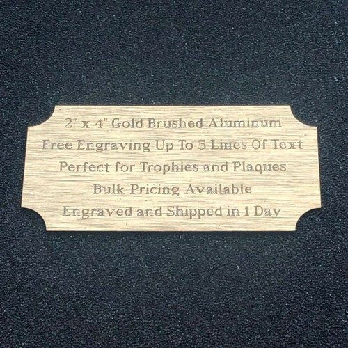 Custom engraved plate - plate, 2"x4"